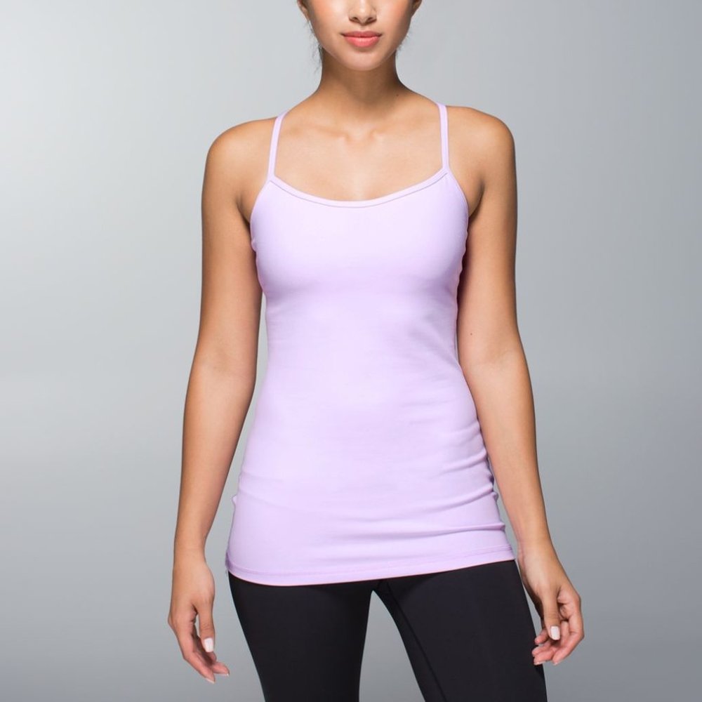 LULULEMON Power Y Tank Lilac Lavender Purple size 6